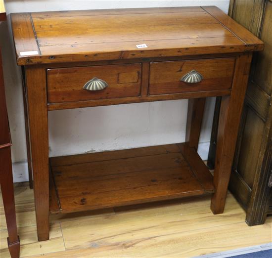 17th century style 2 tier side table W.80cm.
